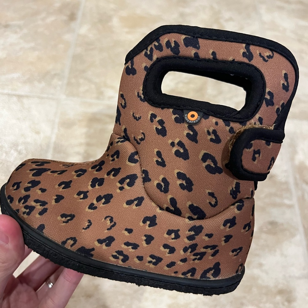 Cheetah Print Toddler BOGS Insulated Winter Boots